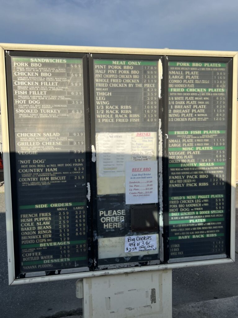 Smoky Mountain Barbecue Menu 4